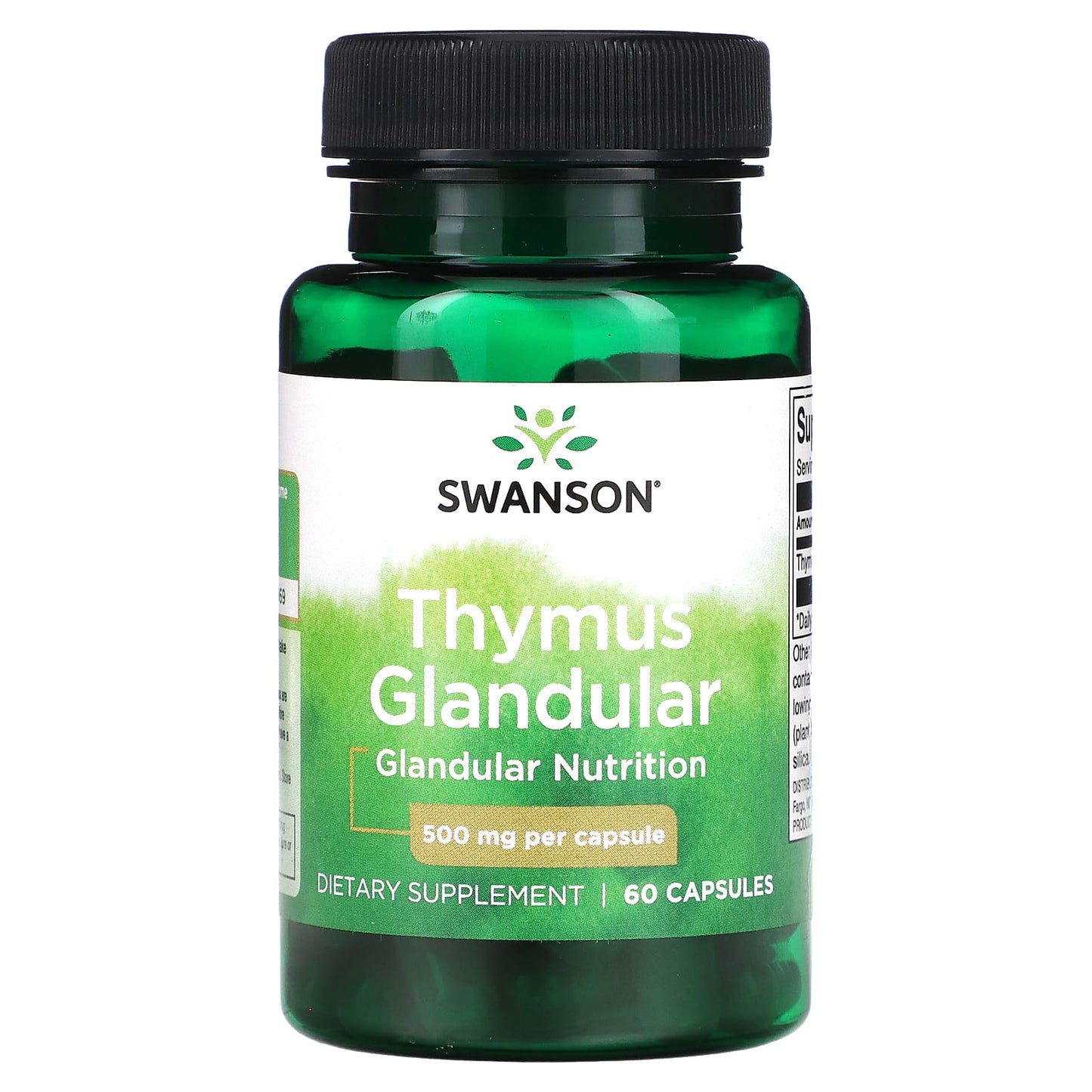 Swanson, Thymus Glandular, 500 mg, 60 Capsules - Image 1