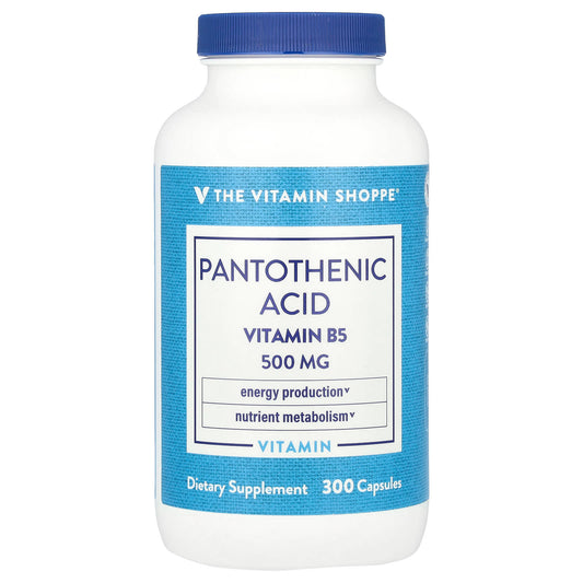 The Vitamin Shoppe, Pantothenic Acid, Vitamin B5, 300 Capsules - Image 1