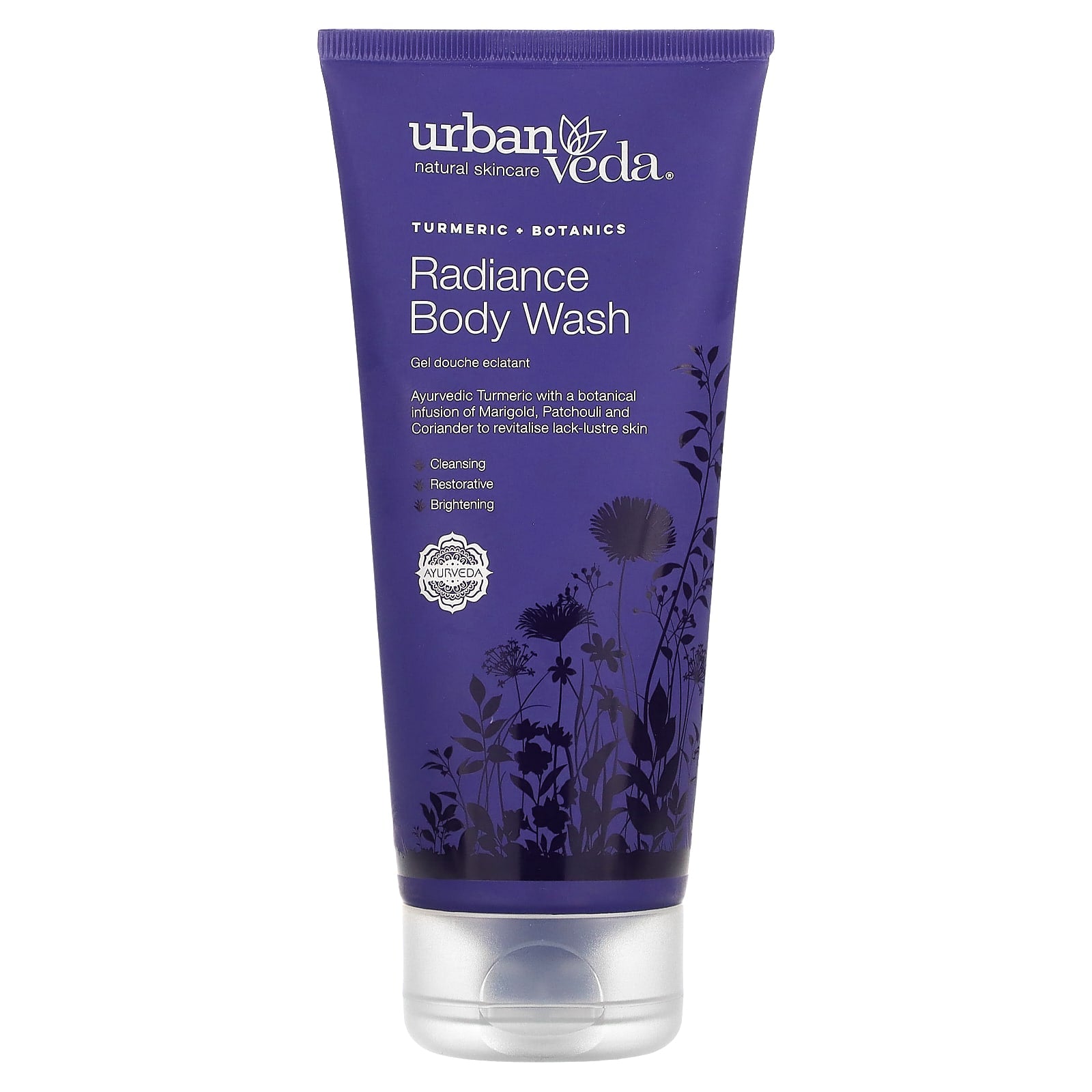 Urban Veda, Radiance Body Wash, Turmeric + Botanics, 6.8 fl oz (200 ml) - Image 1