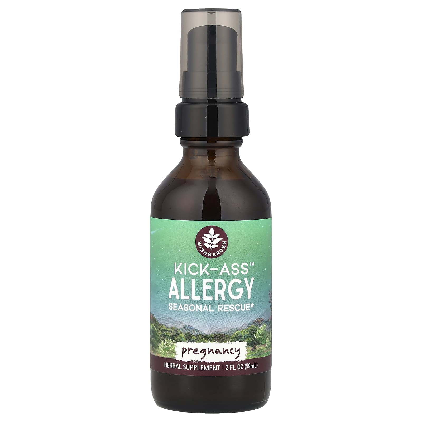WishGarden Herbs, Kick-Ass™ Allergy, Pregnancy, 2 fl oz (59 ml) - Image 1