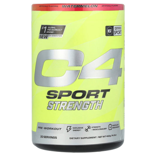 C4 Sport Strength Pre-Workout with Watermelon Flavor - 14.2 oz - Image 1