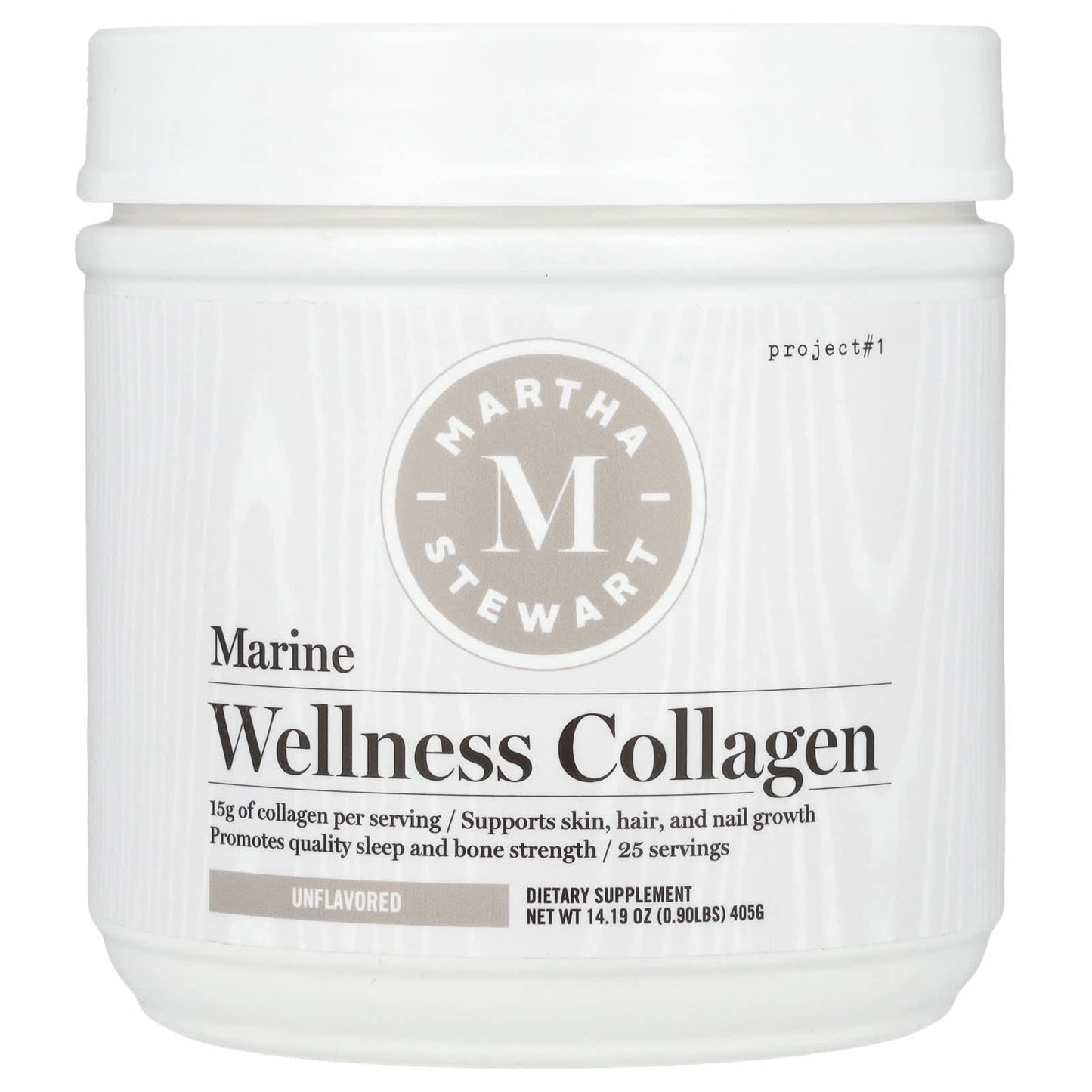 Martha Stewart Wellness, Marine Wellness Collagen, Unflavored, 14.19 oz (405 g) - Image 1