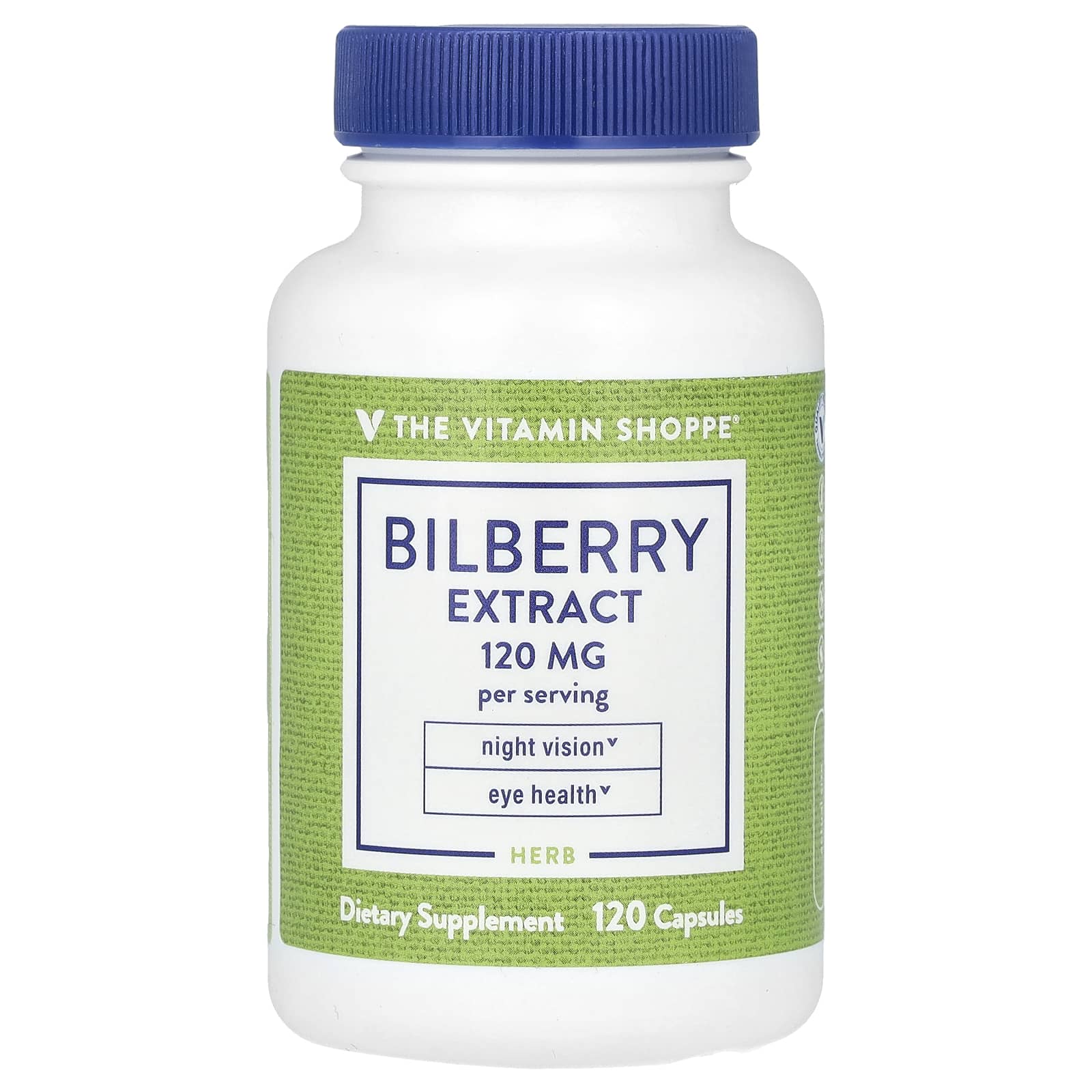 The Vitamin Shoppe, Bilberry Extract, 120 Capsules (60 mg per Capsule) - Image 1