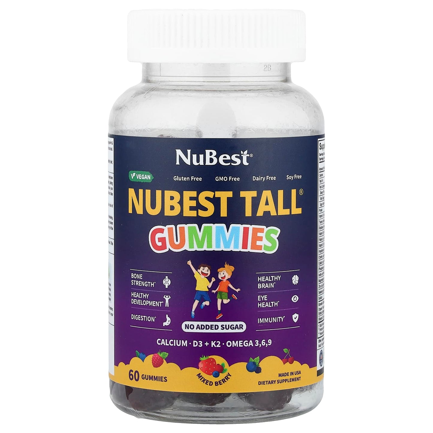 NuBest, Nubest Tall® Gummies, Mixed Berry, 60 Gummies - Image 1