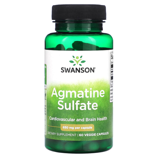 Swanson, Agmatine Sulfate, 650 mg, 60 Veggie Capsules - Image 1