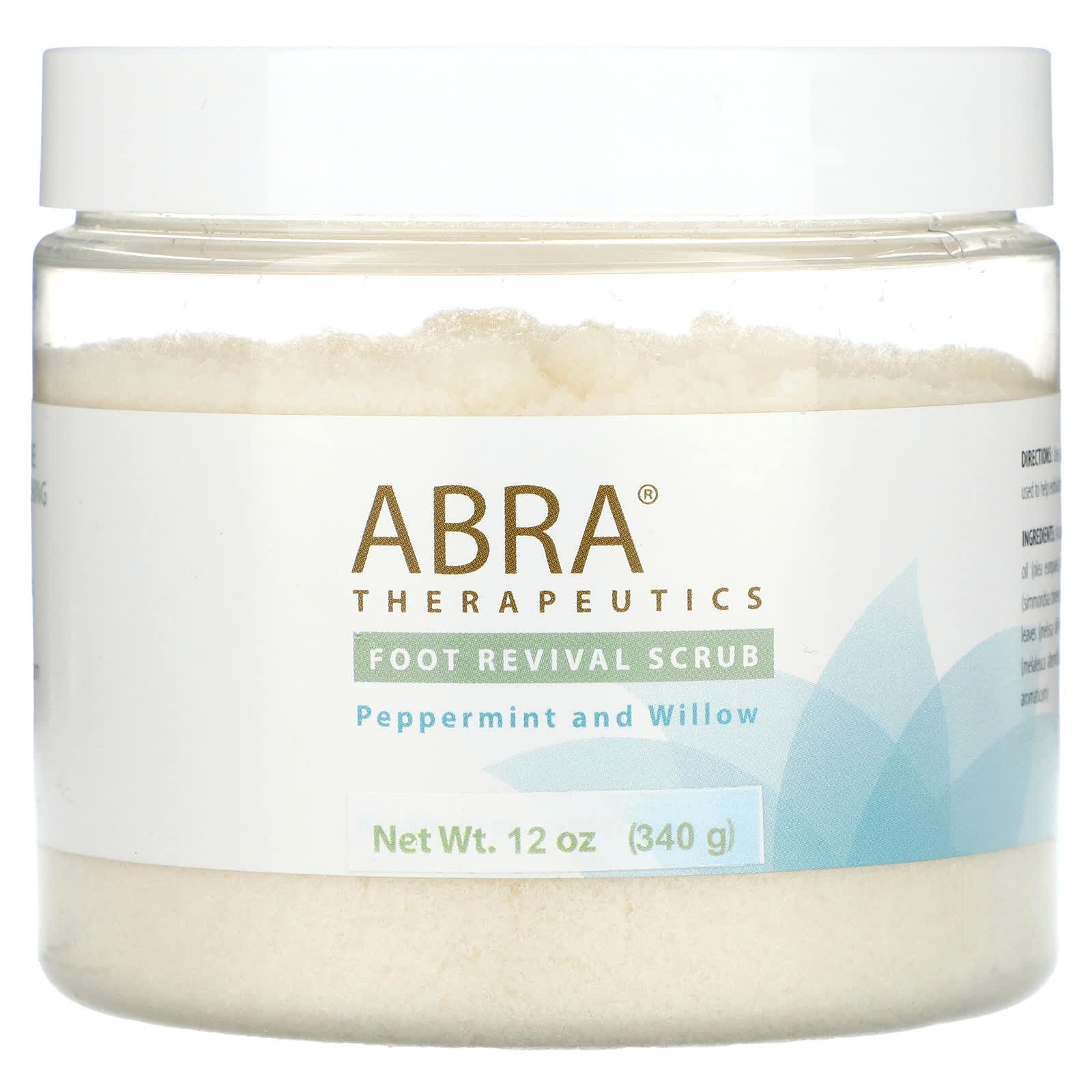 Abra Therapeutics Peppermint & Willow Foot Revival Scrub 12oz - Image 1