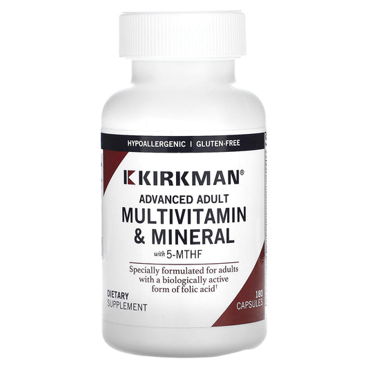 Kirkman Labs, Advanced Adult Multivitamin & Minerals with 5-MTHF, 180 Capsules - Image 1