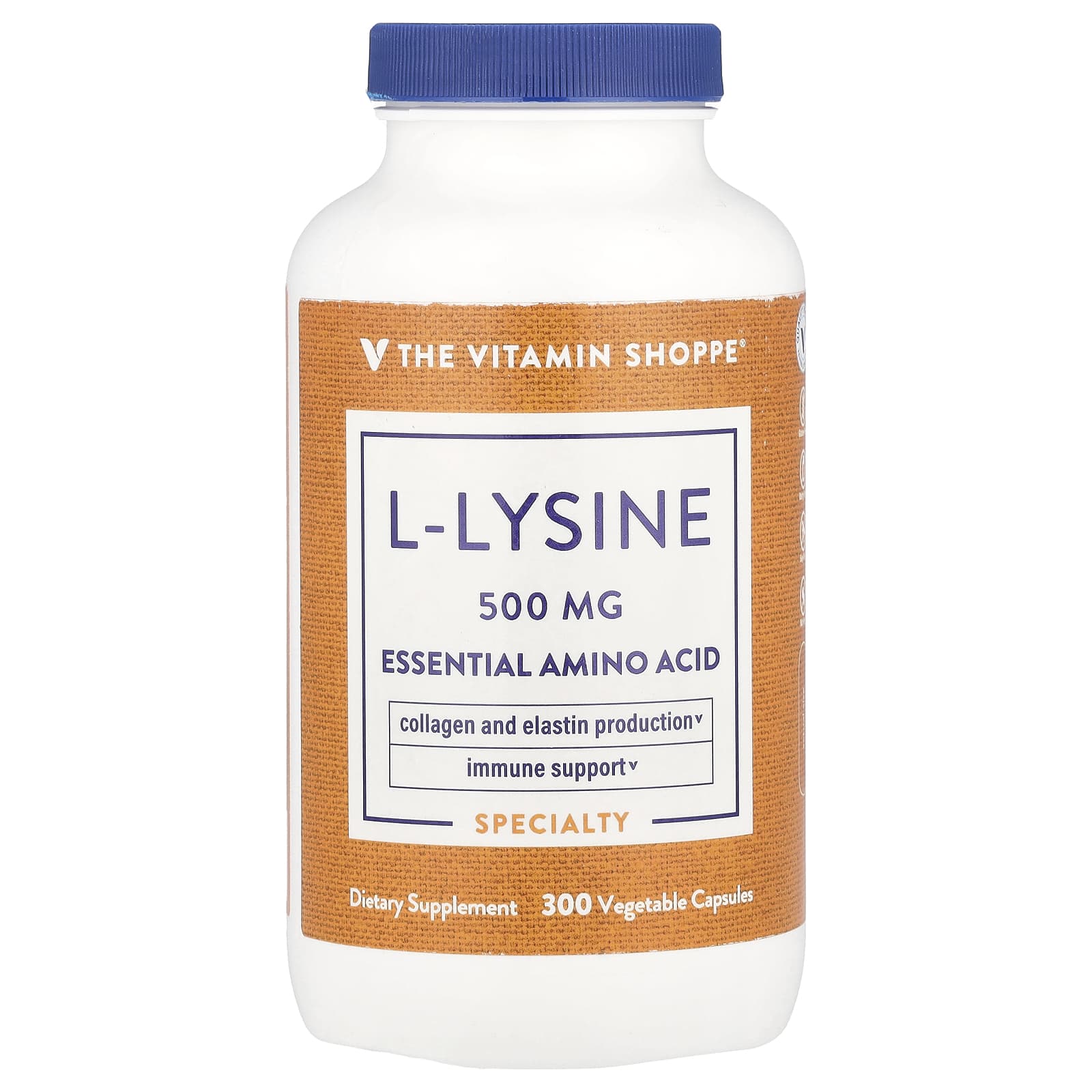 The Vitamin Shoppe, L-Lysine, 500 mg, 300 Vegetable Capsules - Image 1