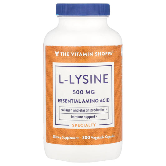The Vitamin Shoppe, L-Lysine, 500 mg, 300 Vegetable Capsules - Image 1