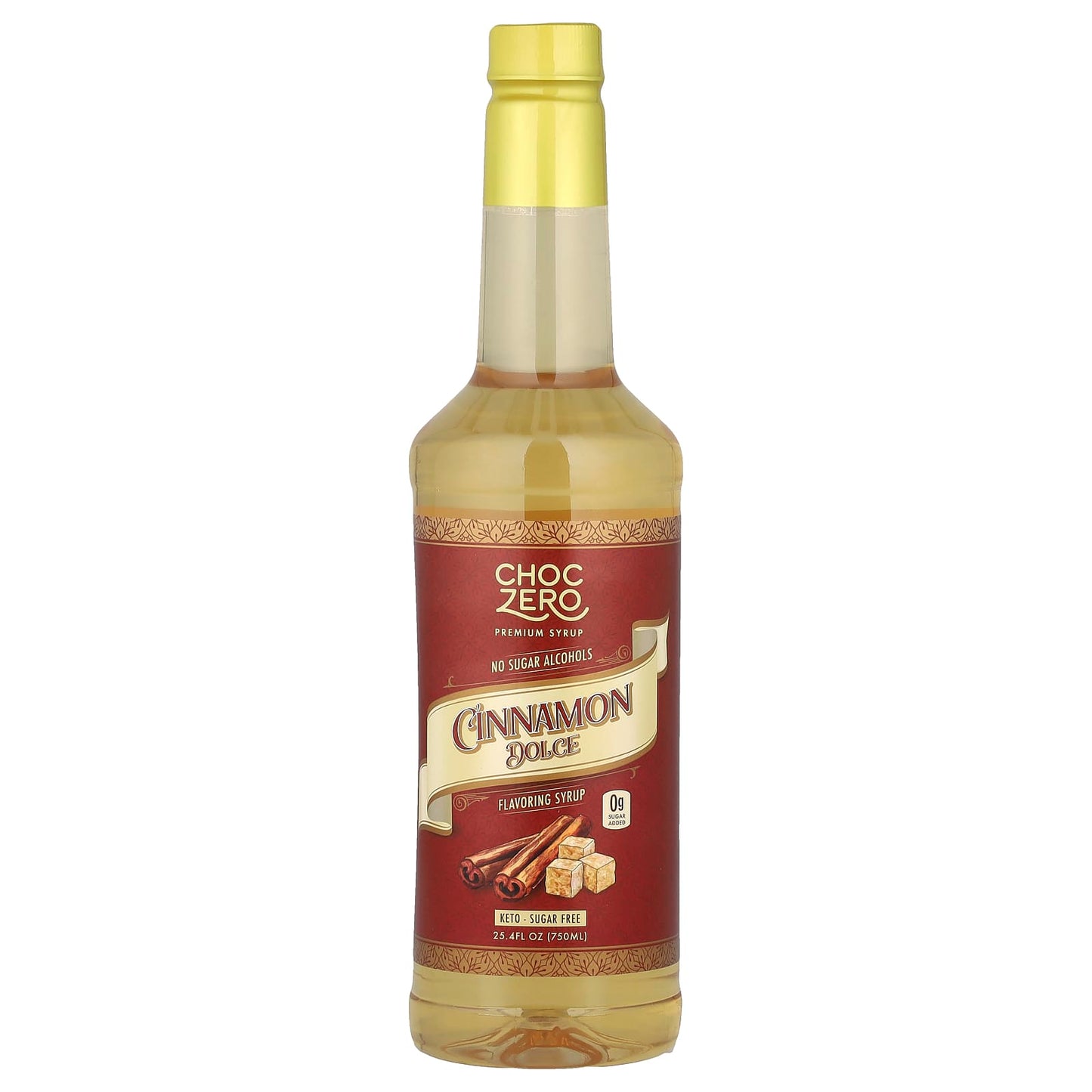Sugar-Free Cinnamon Dolce Syrup by ChocZero, 25.4 fl oz (750 ml) - Image 1