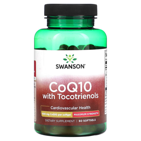 Swanson, CoQ10 with Tocotrienols, 600 mg, 60 Softgels - Image 1
