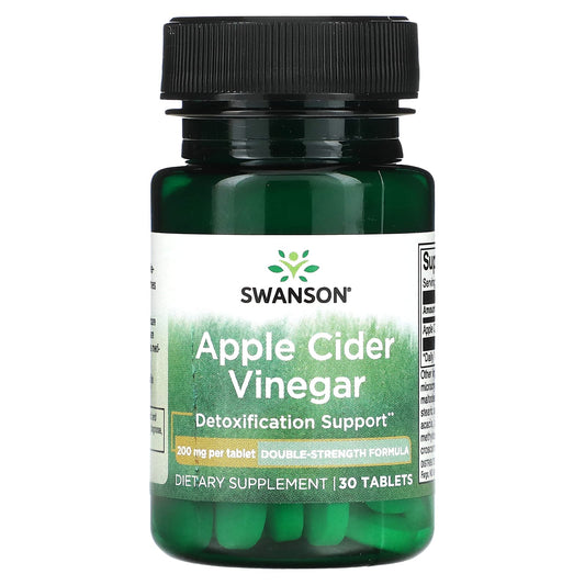 Swanson, Apple Cider Vinegar, 200 mg , 30 Tablets - Image 1