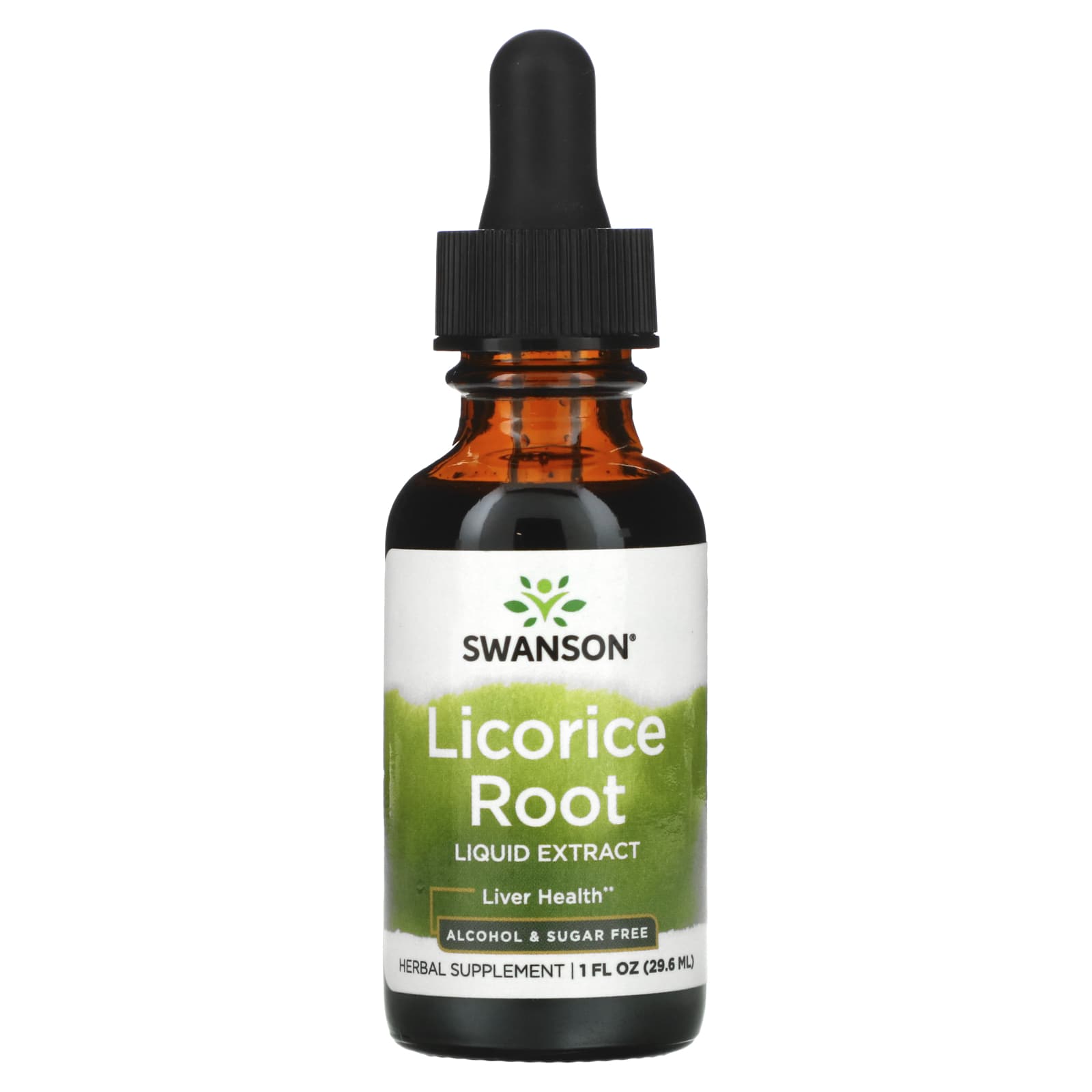 Swanson, Licorice Root Liquid Extract, 1 fl oz (29.6 ml) (2,000 mg per Serving) - Image 1