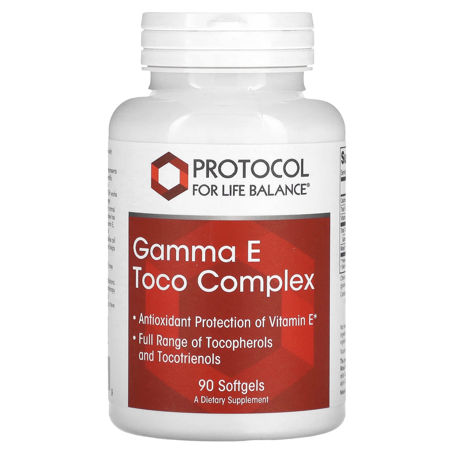 Protocol for Life Balance, Gamma E Toco Complex, 90 Softgels - Image 1