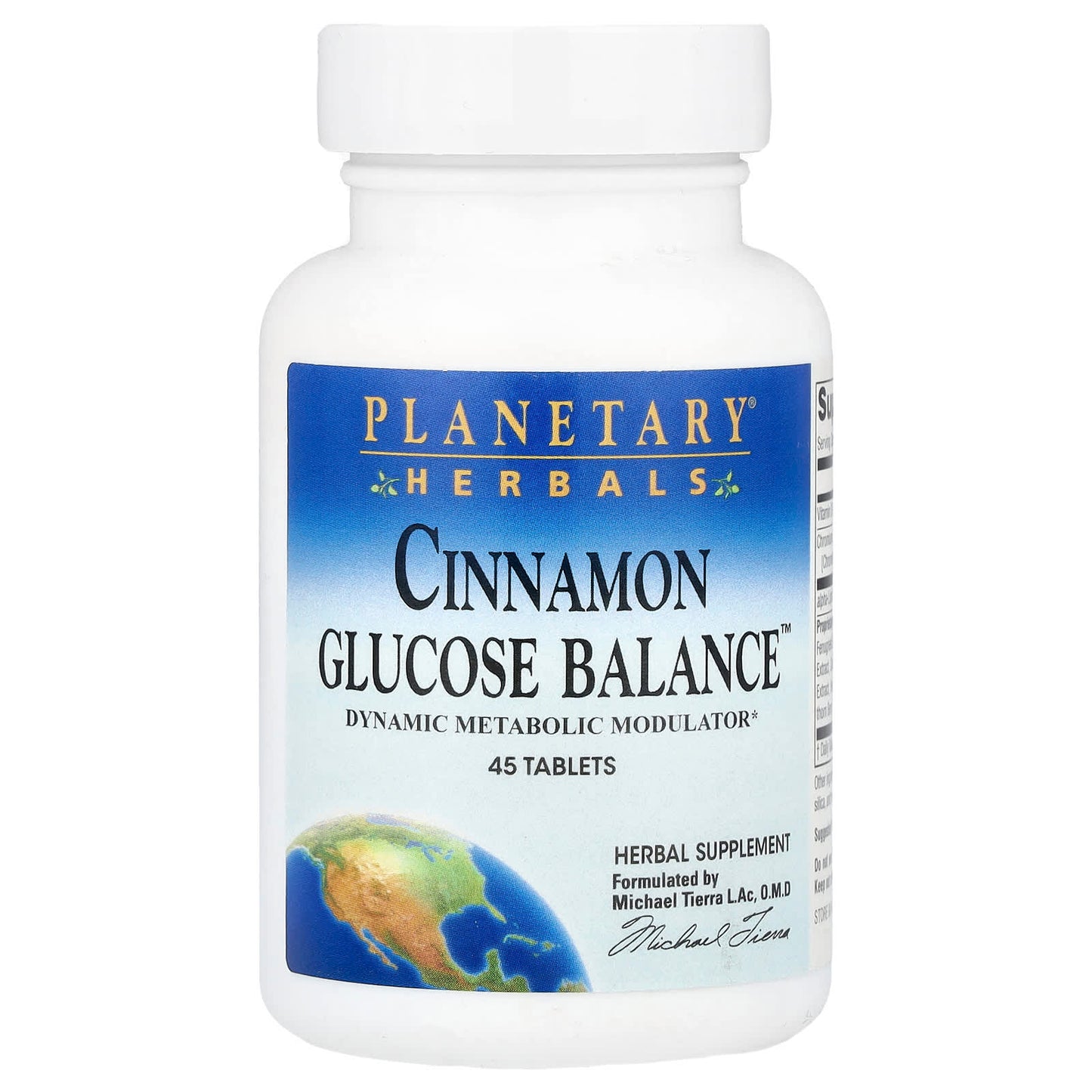 Planetary Herbals, Cinnamon Glucose Balance™, 45 Tablets - Image 1