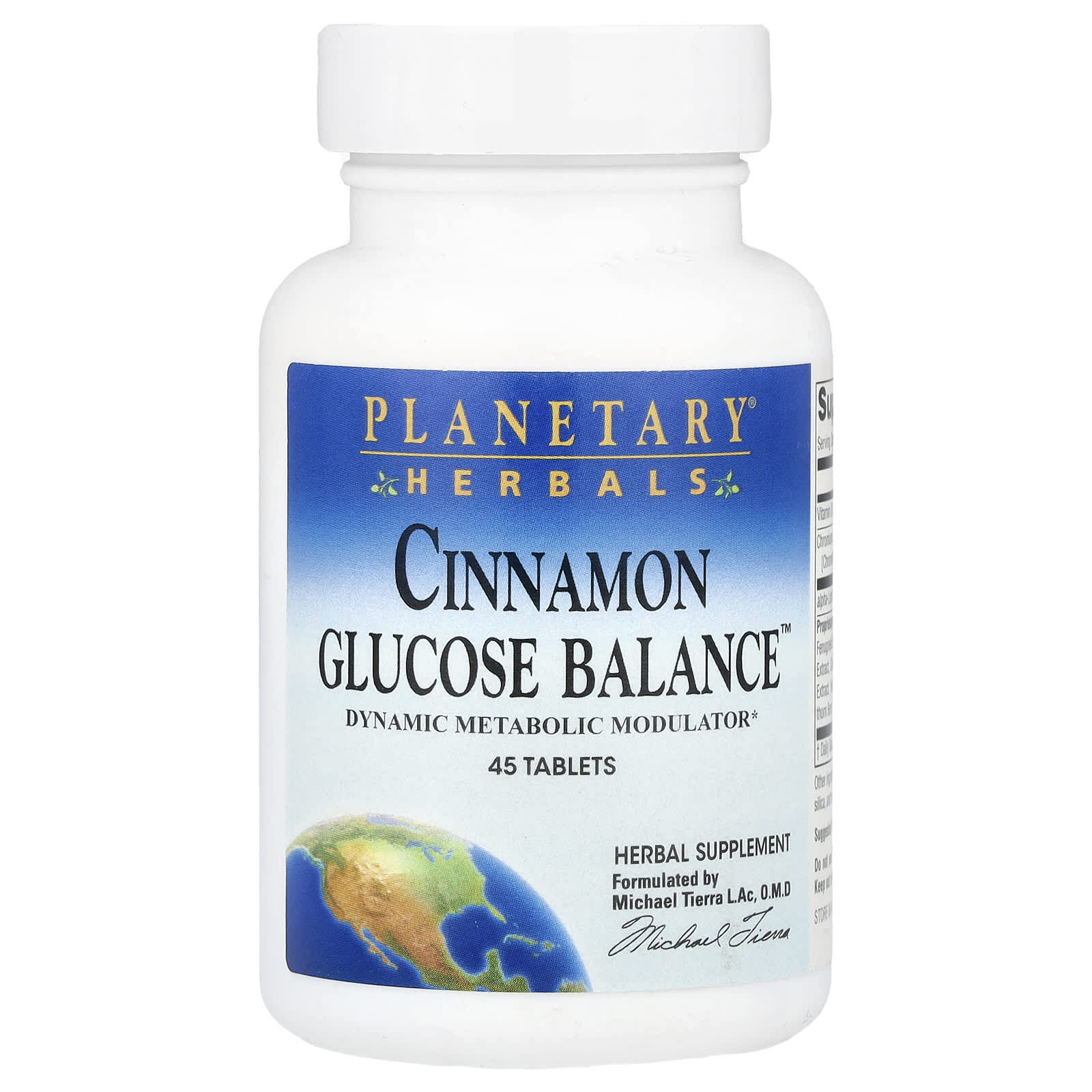 Planetary Herbals, Cinnamon Glucose Balance™, 45 Tablets - Image 1