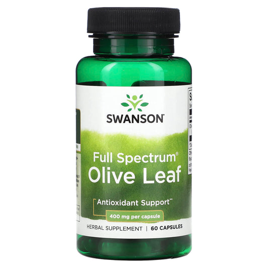 Swanson, Full Spectrum Olive Leaf, 400 mg, 60 Capsules - Image 1