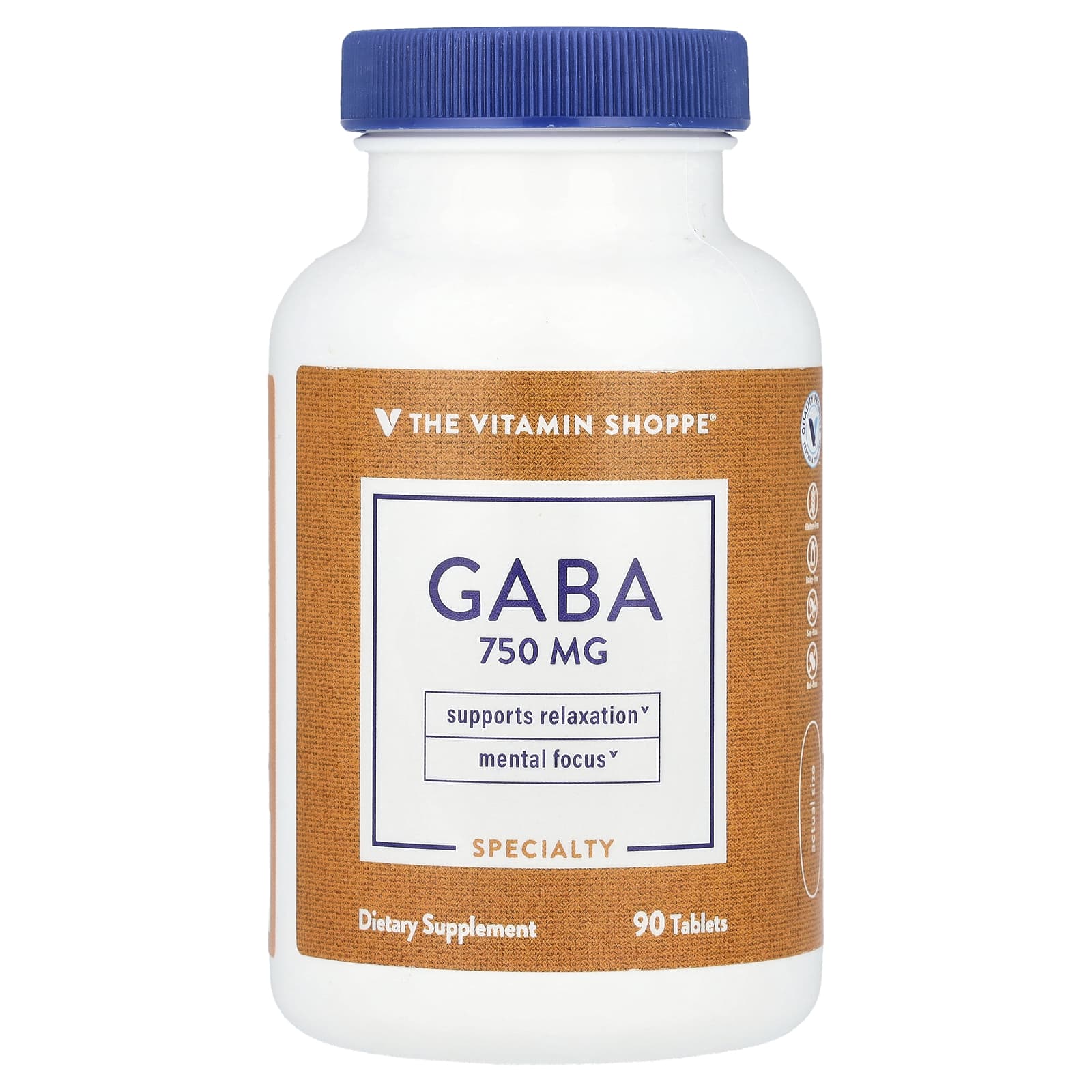 The Vitamin Shoppe, GABA, 90 Tablets - Image 1