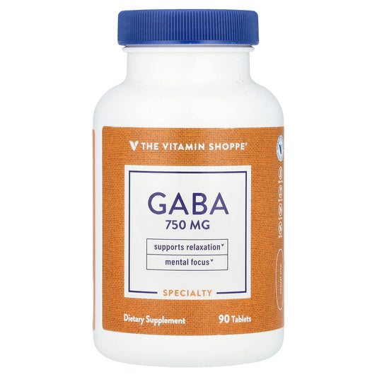The Vitamin Shoppe, GABA, 90 Tablets - Image 1