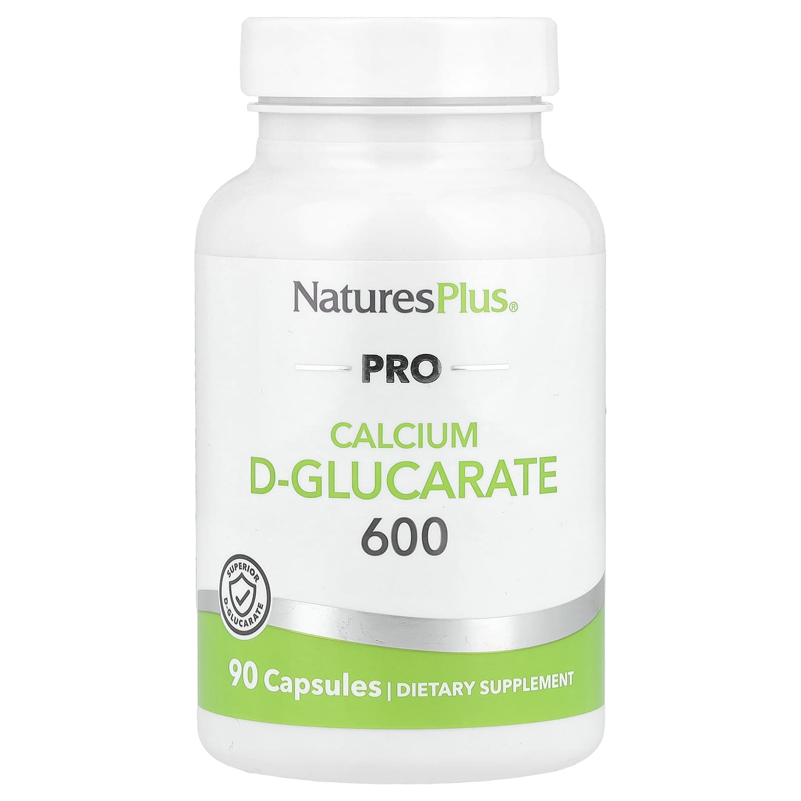 NaturesPlus, Pro Calcium D-Glucarate 600, 90 Capsules (600 mg per Capsule) - Image 1
