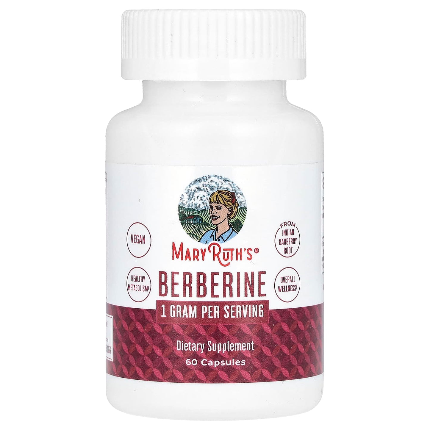 MaryRuth's, Berberine, 60 Capsules  (500 mg per Capsule) - Image 1