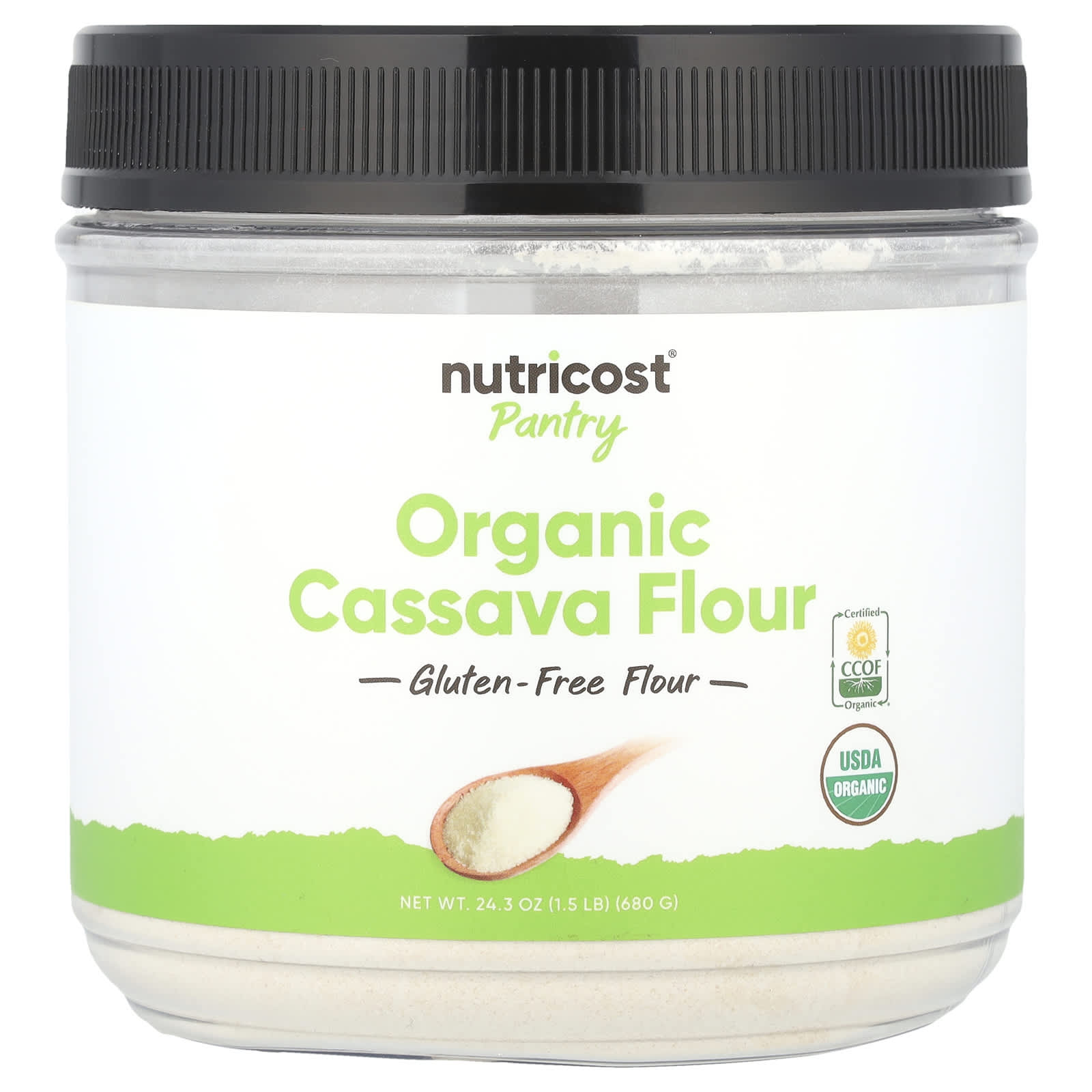 Nutricost, Pantry, Organic Cassava Flour, 24.3 oz (680 g) - Image 1