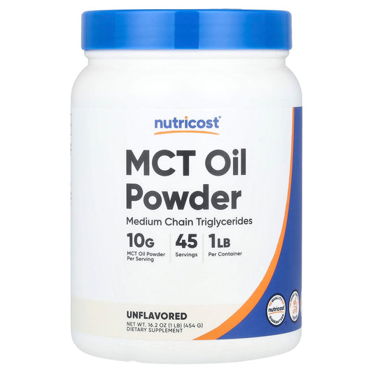 Nutricost, MCT Oil Powder, Unflavored, 16.2 oz (454 g) - Image 1