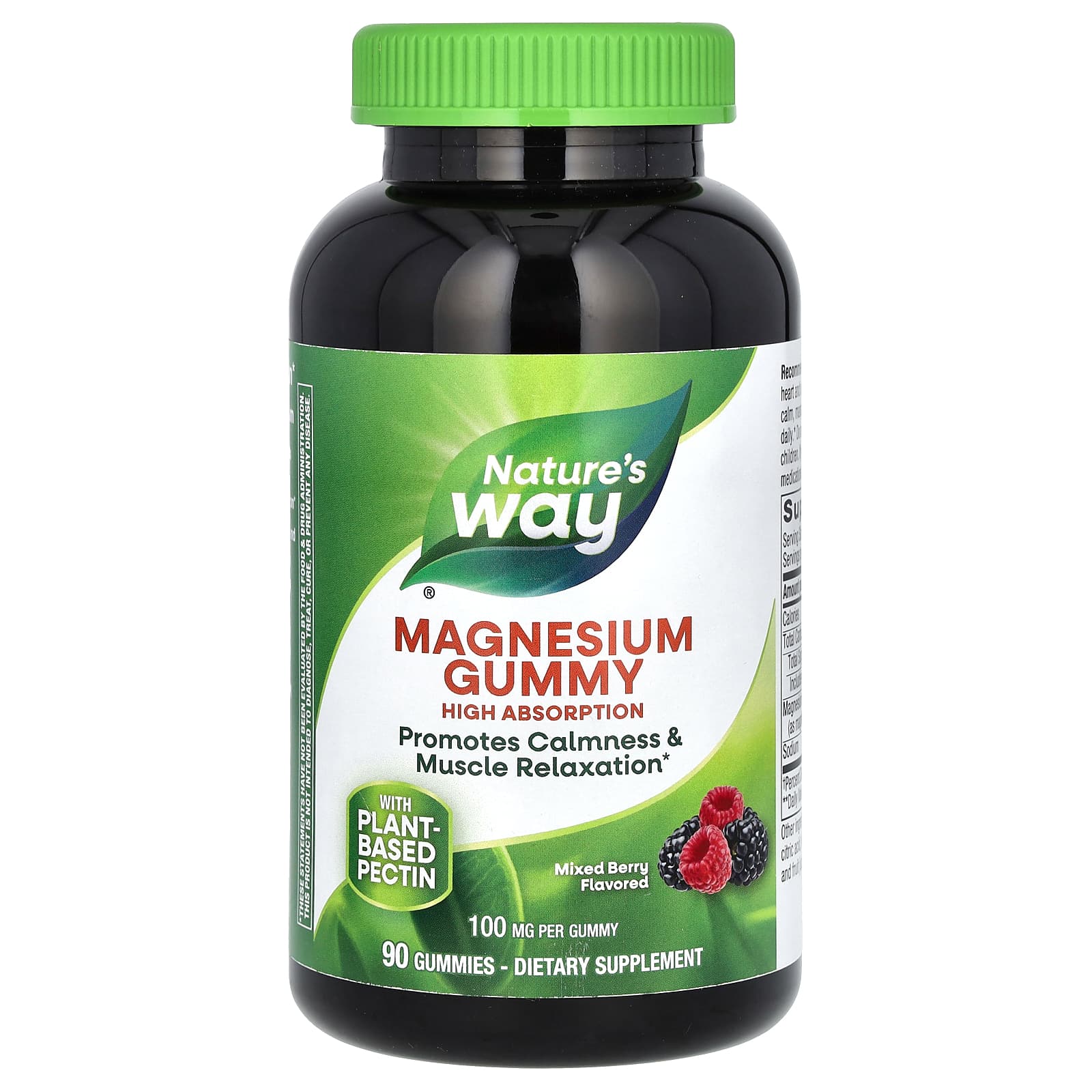 Nature's Way, Magnesium Gummy, Mixed Berry, 100 mg, 90 Gummies - Image 1