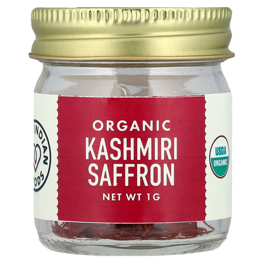 Pure Indian Foods, Organic Kashmiri Saffron , 1 g - Image 1