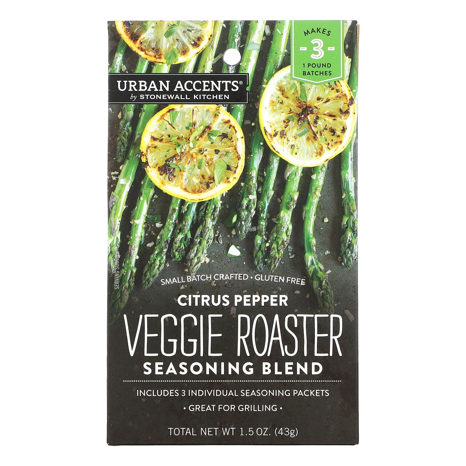 Urban Accents, Veggie Roaster Seasoning Blend, Citrus Pepper, 1.5 oz (43 g) - Image 1