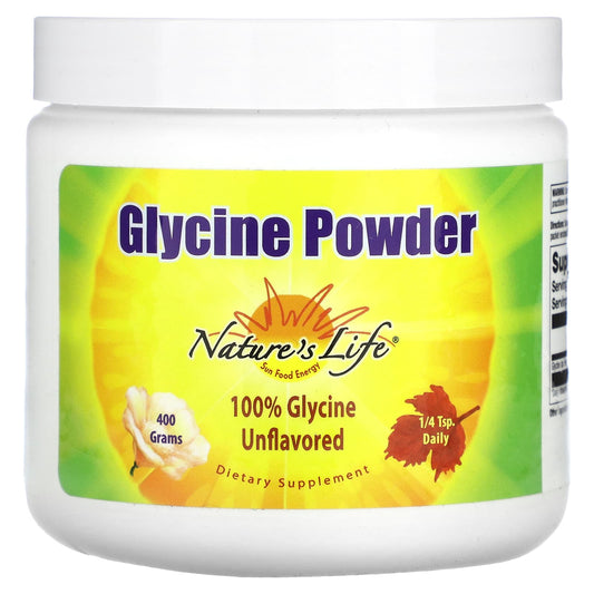 Nature's Life, Glycine Powder, Unflavored, 400 g - Image 1