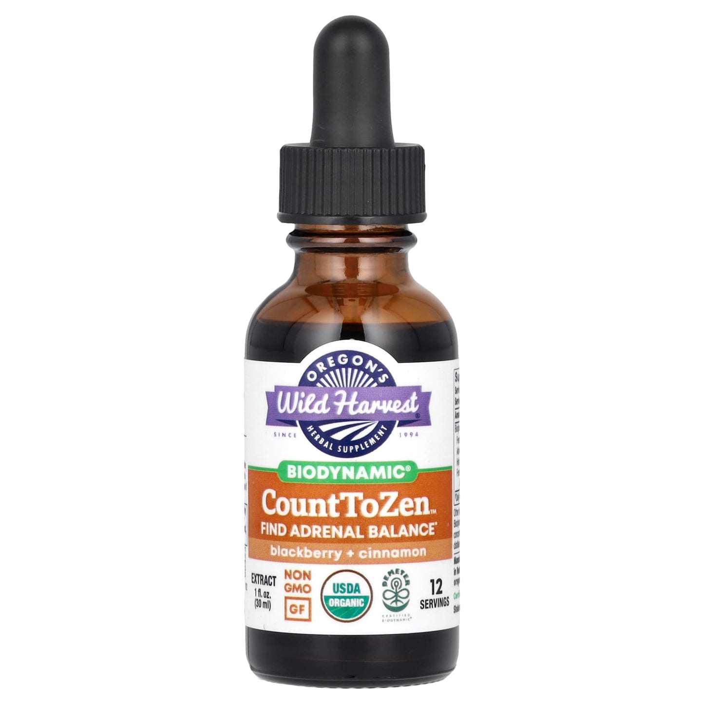 Oregon's Wild Harvest, Biodynamic, Count To Zen Extract, Blackberry + Cinnamon, 1 fl oz (30 ml) - Image 1
