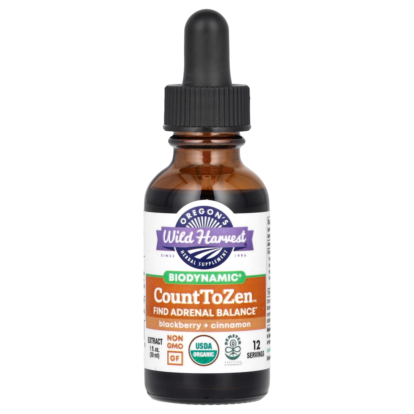 Oregon's Wild Harvest, Biodynamic, Count To Zen Extract, Blackberry + Cinnamon, 1 fl oz (30 ml) - Image 1