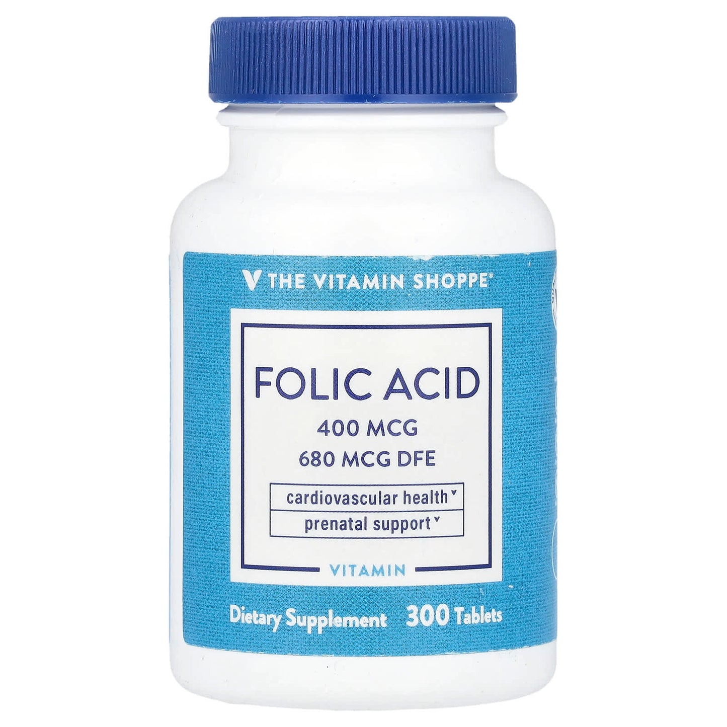 The Vitamin Shoppe, Folic Acid, 680 mcg DFE, 300 Tablets