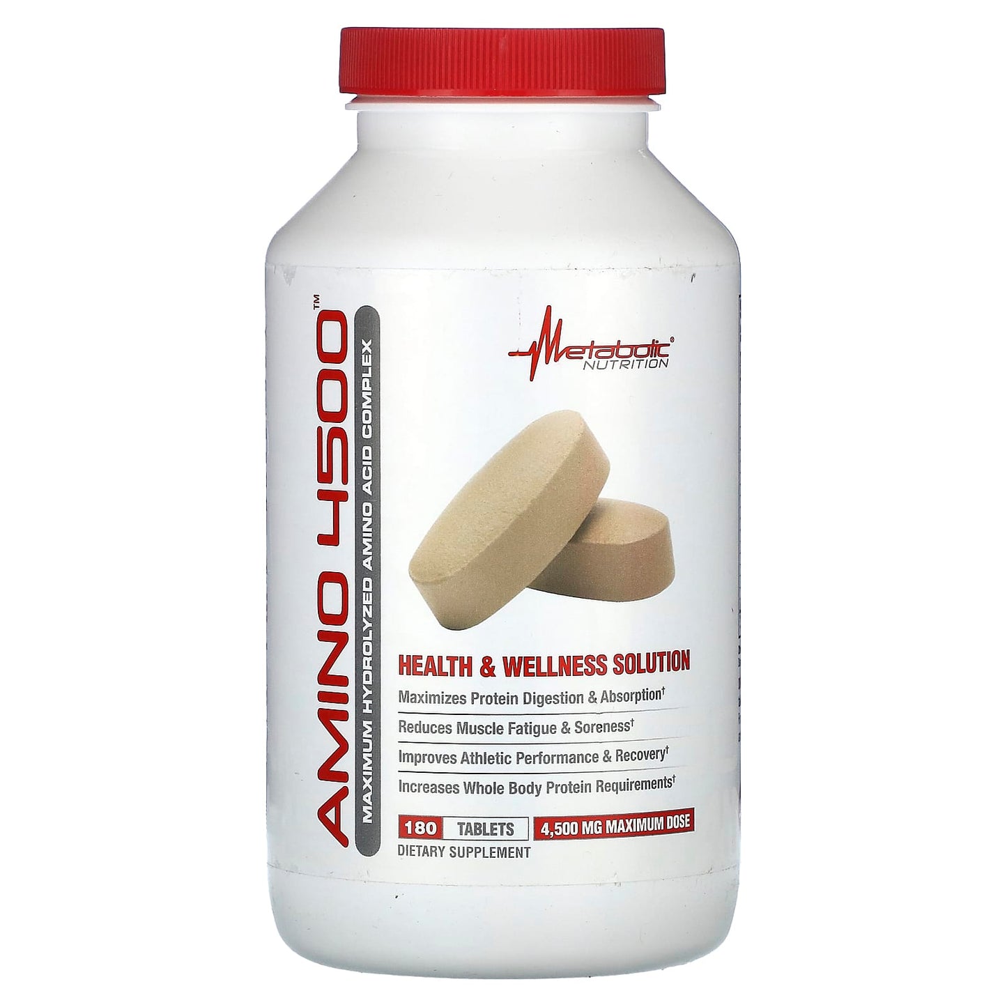 Metabolic Nutrition, Amino 4500, 180 Tablets - Image 1