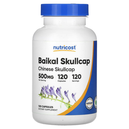 Nutricost, Baikal Skullcap, 500 mg, 120 Capsules - Image 1