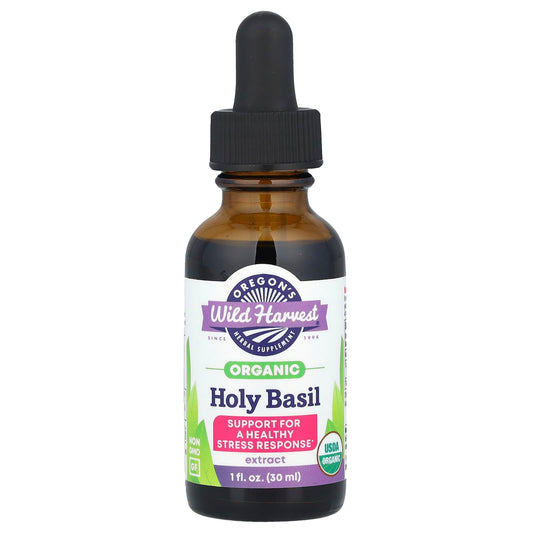 Oregon's Wild Harvest, Organic Holy Basil Extract, 1 fl oz (30 ml) (333 mg per Serving) - Image 1