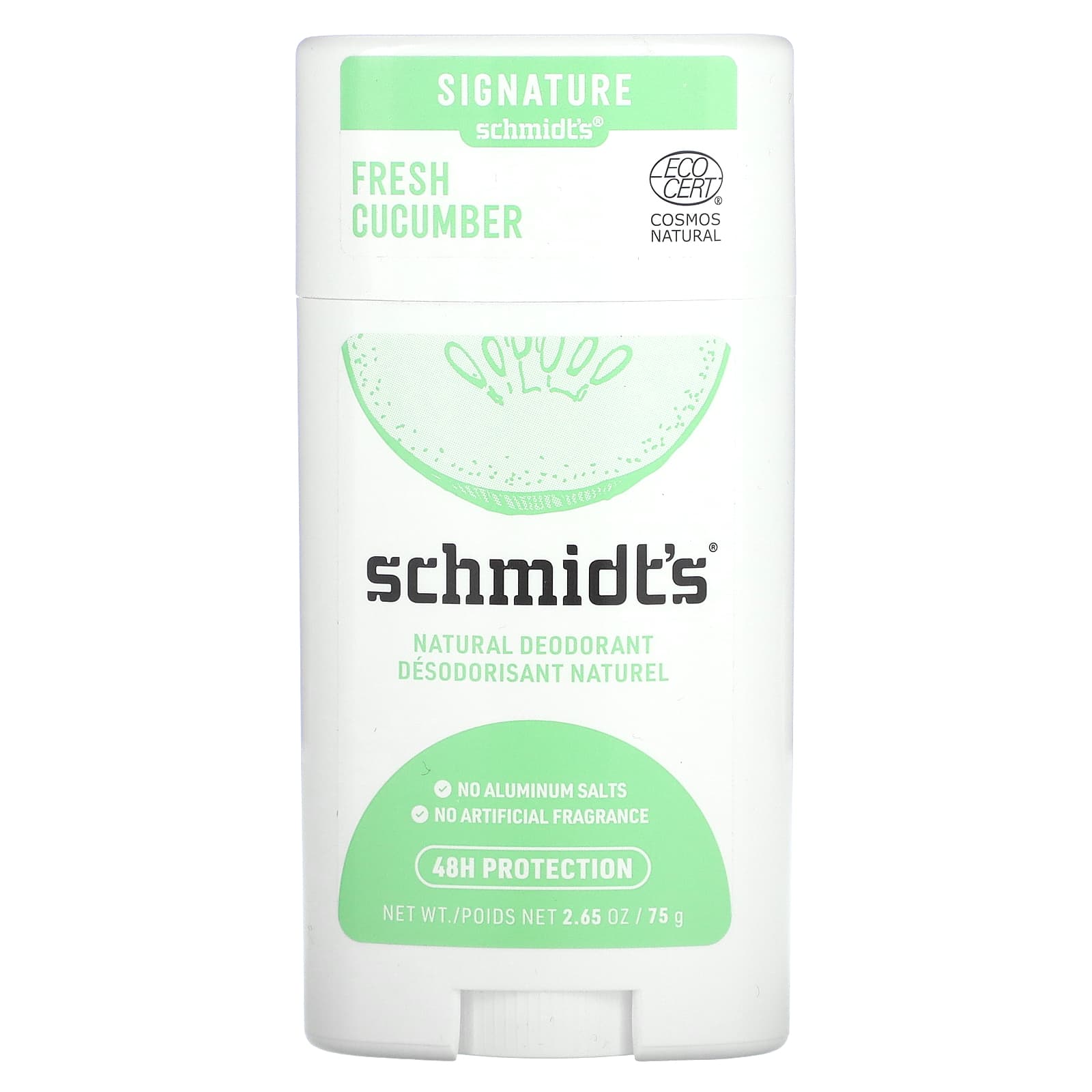 Schmidt's, Natural Deodorant, Fresh Cucumber, 2.65 oz (75 g) - Image 1
