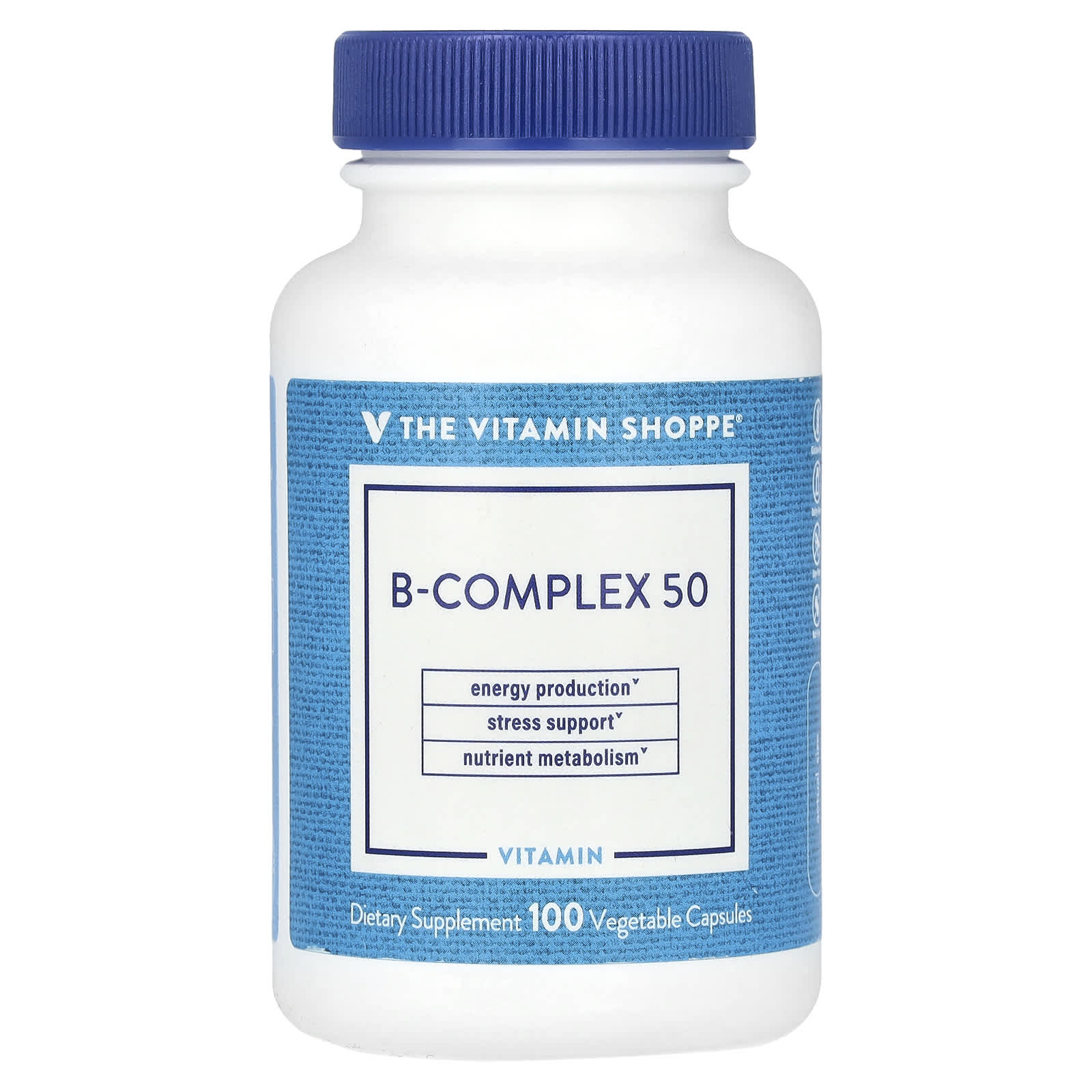 The Vitamin Shoppe, B-Complex 50, 100 Vegetable Capsules - Image 1