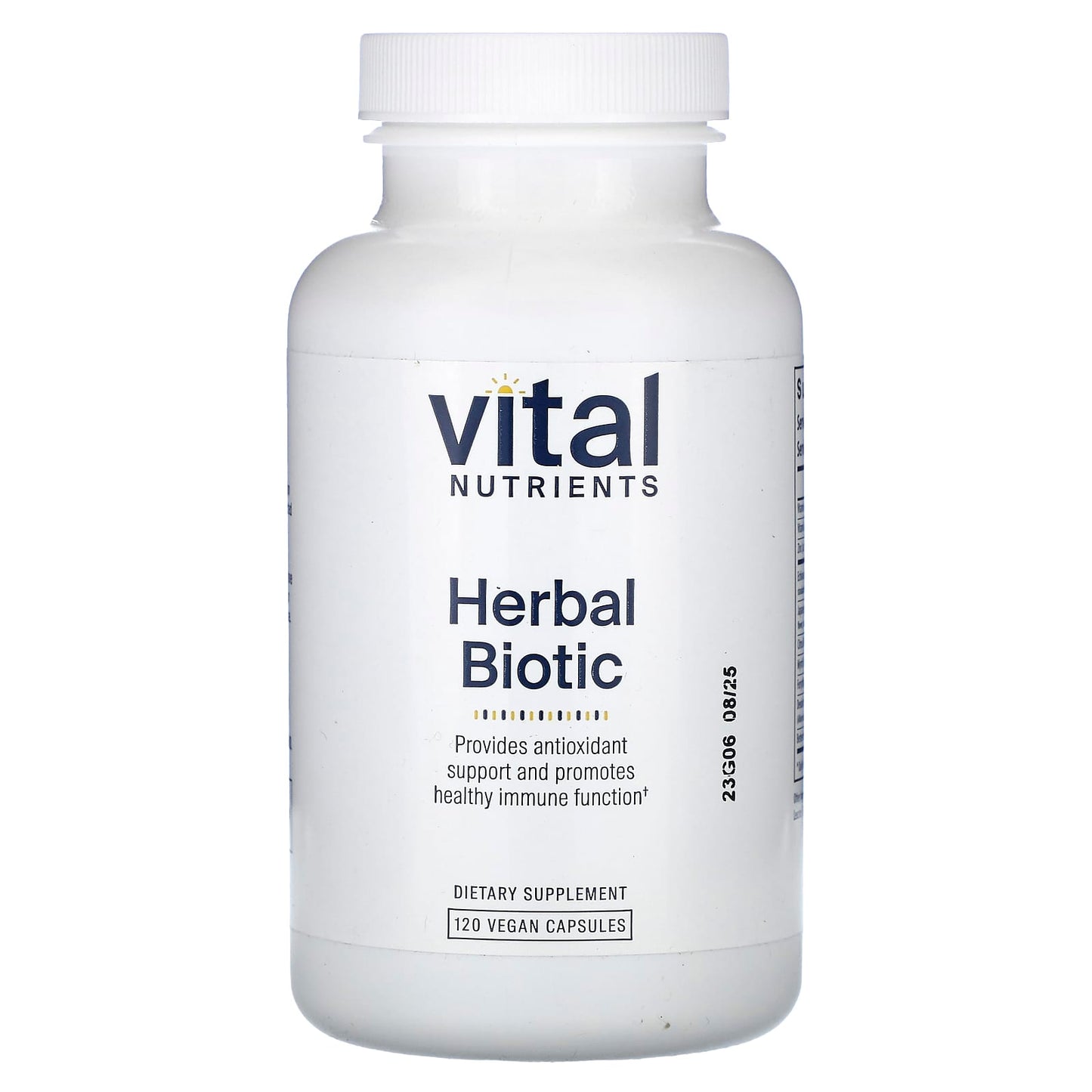 Vital Nutrients, Herbal Biotic, 120 Vegan Capsules - Image 1