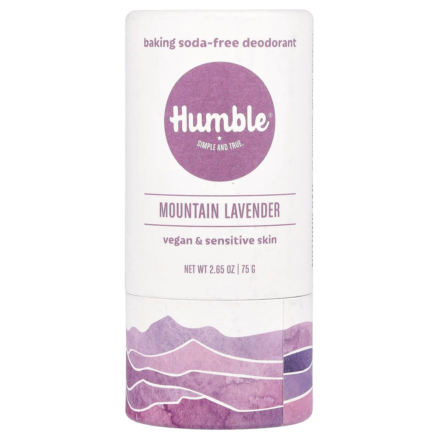 Natural, Cruelty-Free Deodorant by Humble Brands - Mountain Lavender, 2.65 oz - Image 1