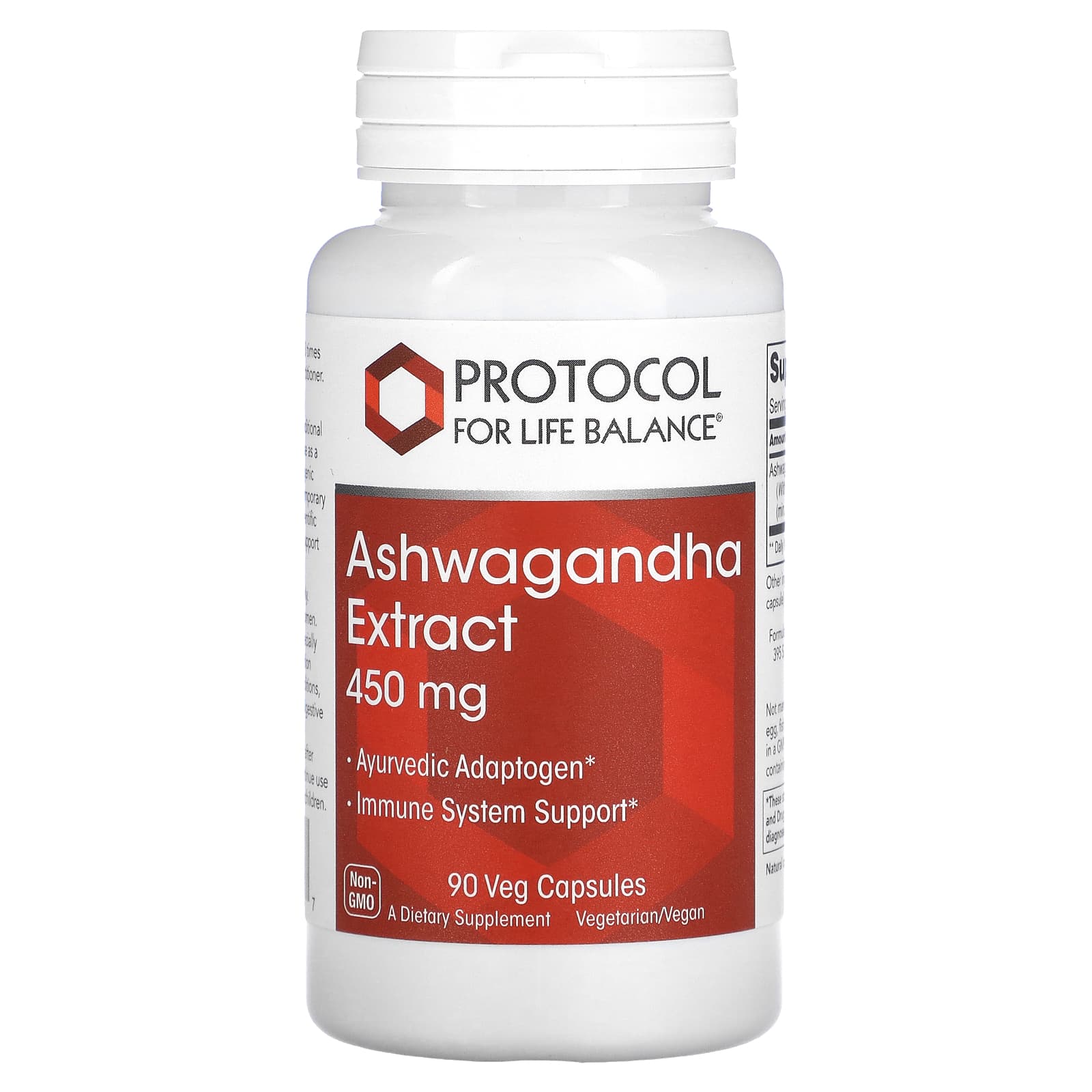 Protocol for Life Balance, Ashwagandha Extract, 450 mg , 90 Veg Capsules - Image 1