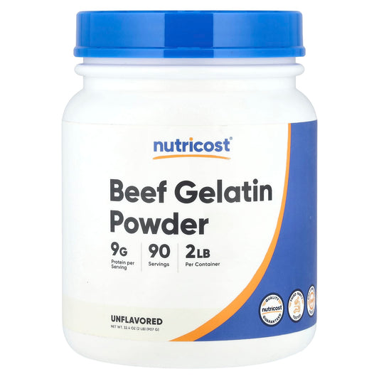 Nutricost, Beef Gelatin Powder, Unflavored, 32.4 oz (907 g) - Image 1