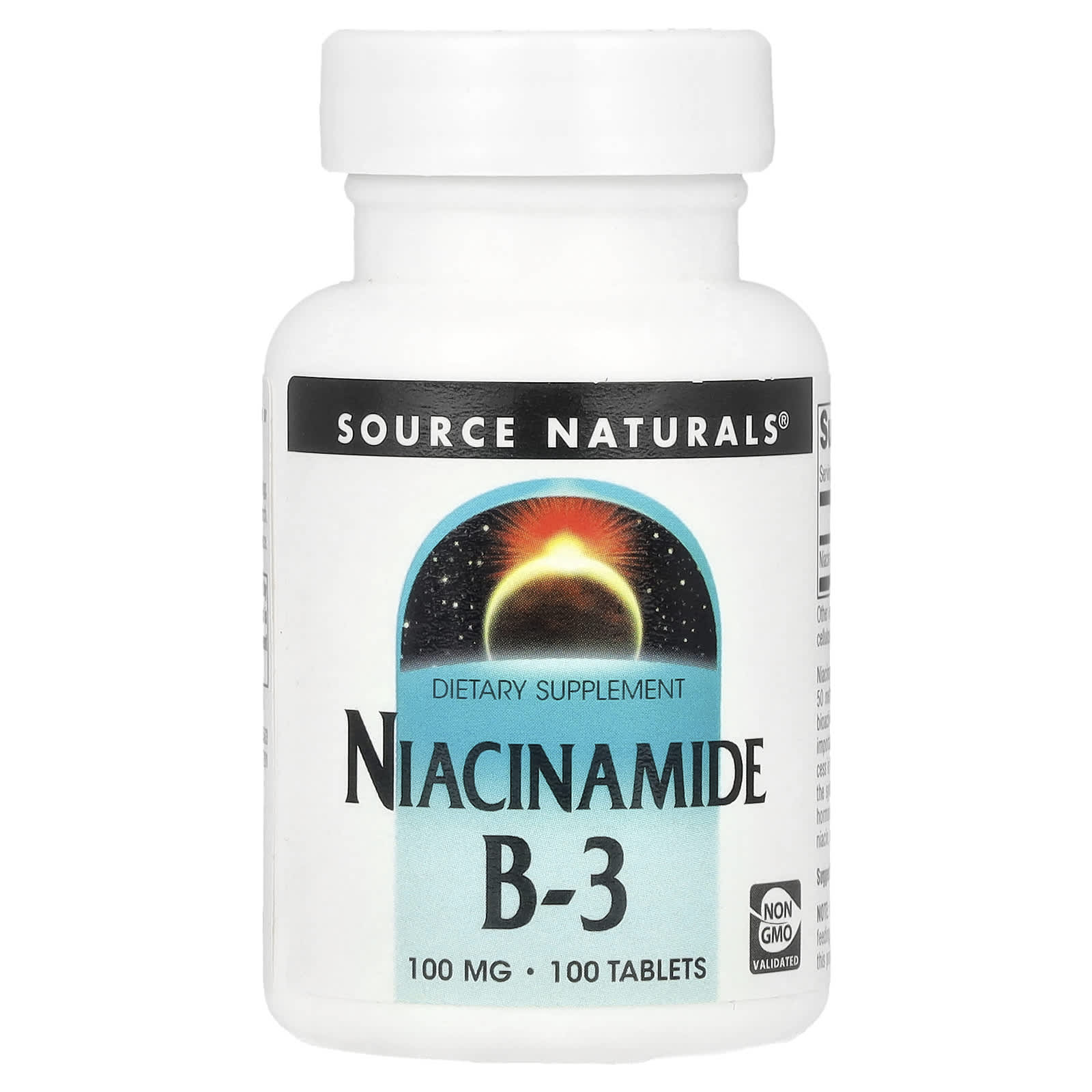 Source Naturals, Niacinamide B-3, 100 mg, 100 Tablets - Image 1