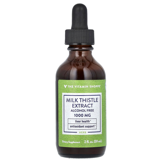 The Vitamin Shoppe, Milk Thistle Extract, Alcohol Free, 1,000 mg, 2 fl oz (59 ml) - Image 1