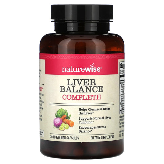 NatureWise, Liver Balance Complete, 120 Vegetarian Capsules - Image 1