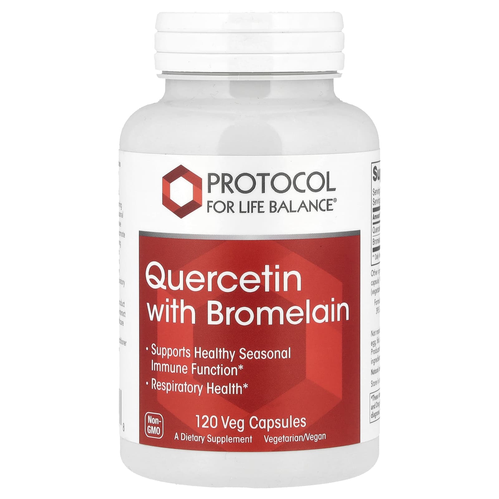 Protocol for Life Balance, Quercetin with Bromelain, 120 Veg Capsules - Image 1