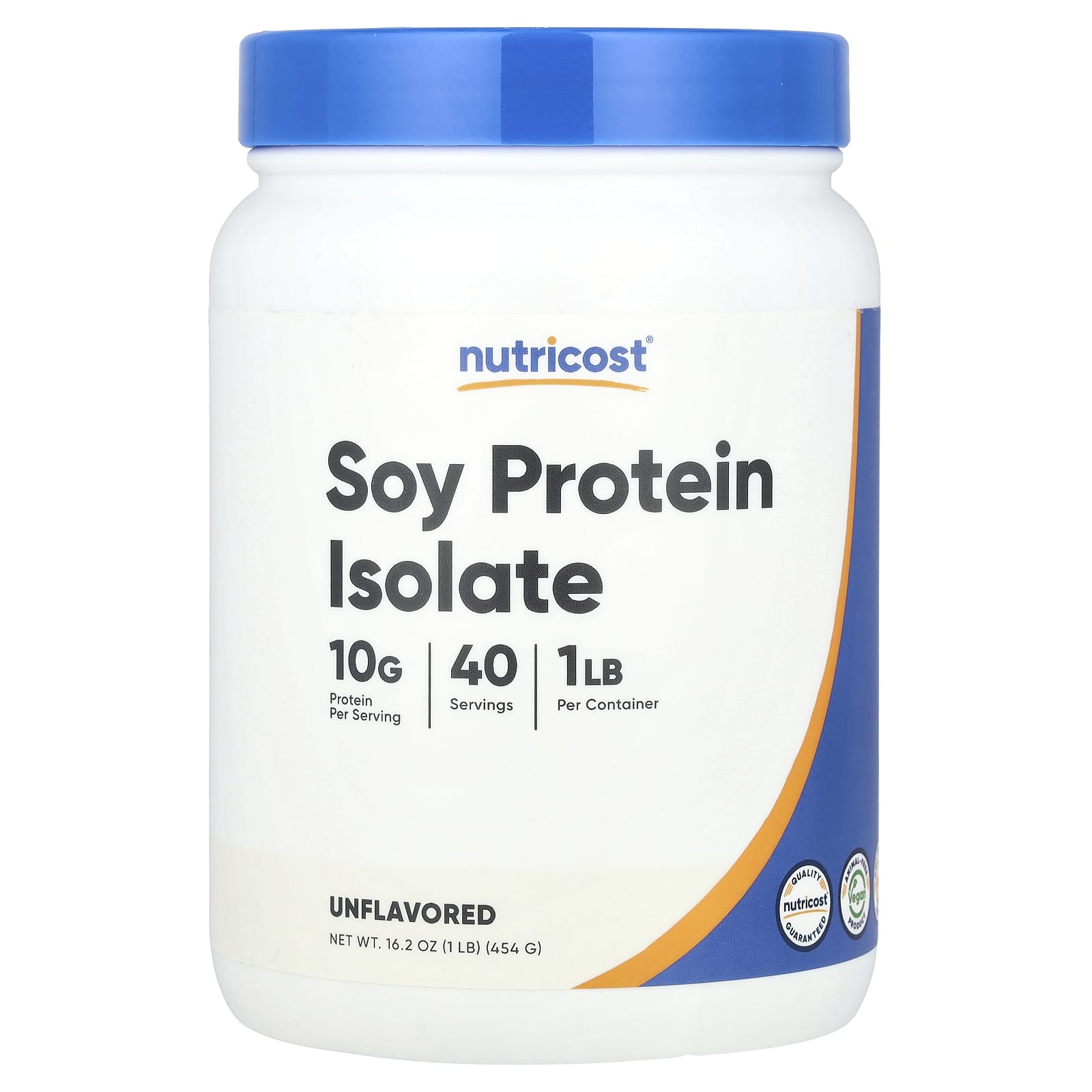 Nutricost, Soy Protein Isolate, Unflavored, 1 lb (454 g) - Image 1