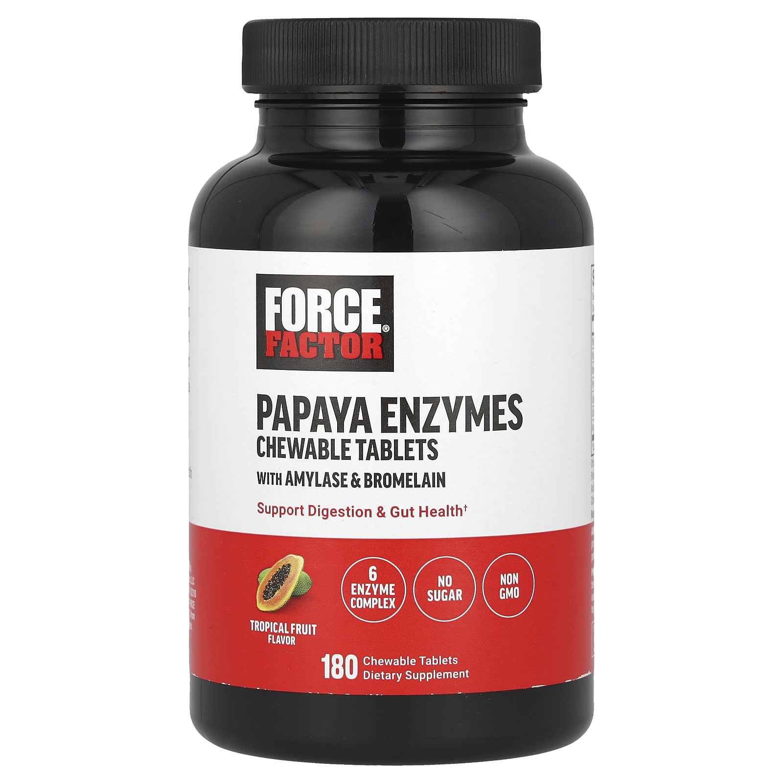 Force Factor Papaya Enzymes Digestion & Gut Health Supplement - Image 1