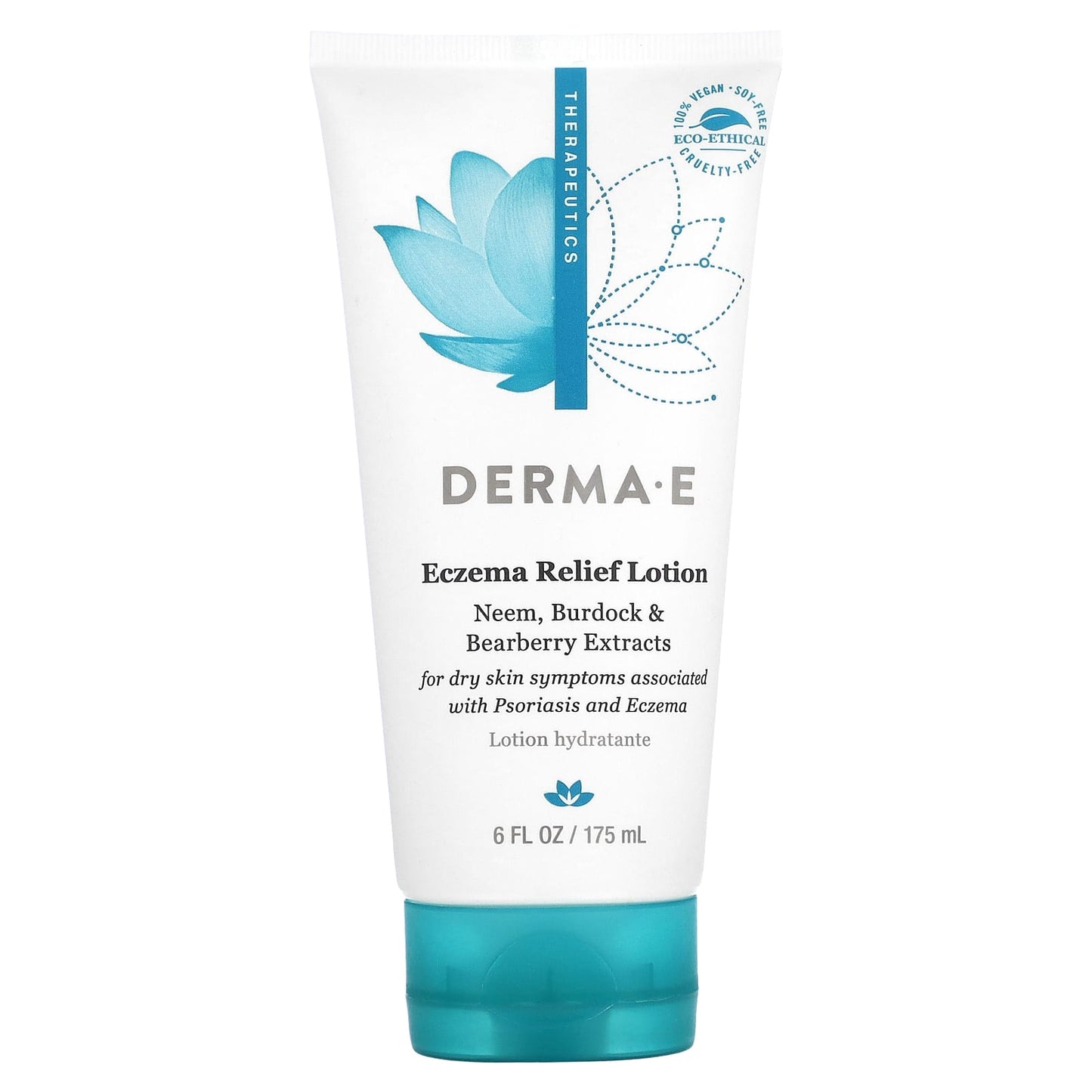 Derma E Eczema Relief Lotion, 6 fl oz (175 ml) - Soothe Dry Skin - Image 1